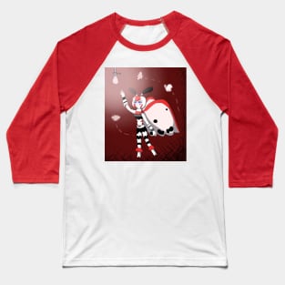 Mothwoman (red,white,and black) Baseball T-Shirt